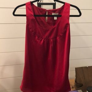 Red Silk like blouse